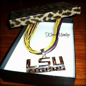 Multi-strand NCAA licensed LSU Tigers Necklace